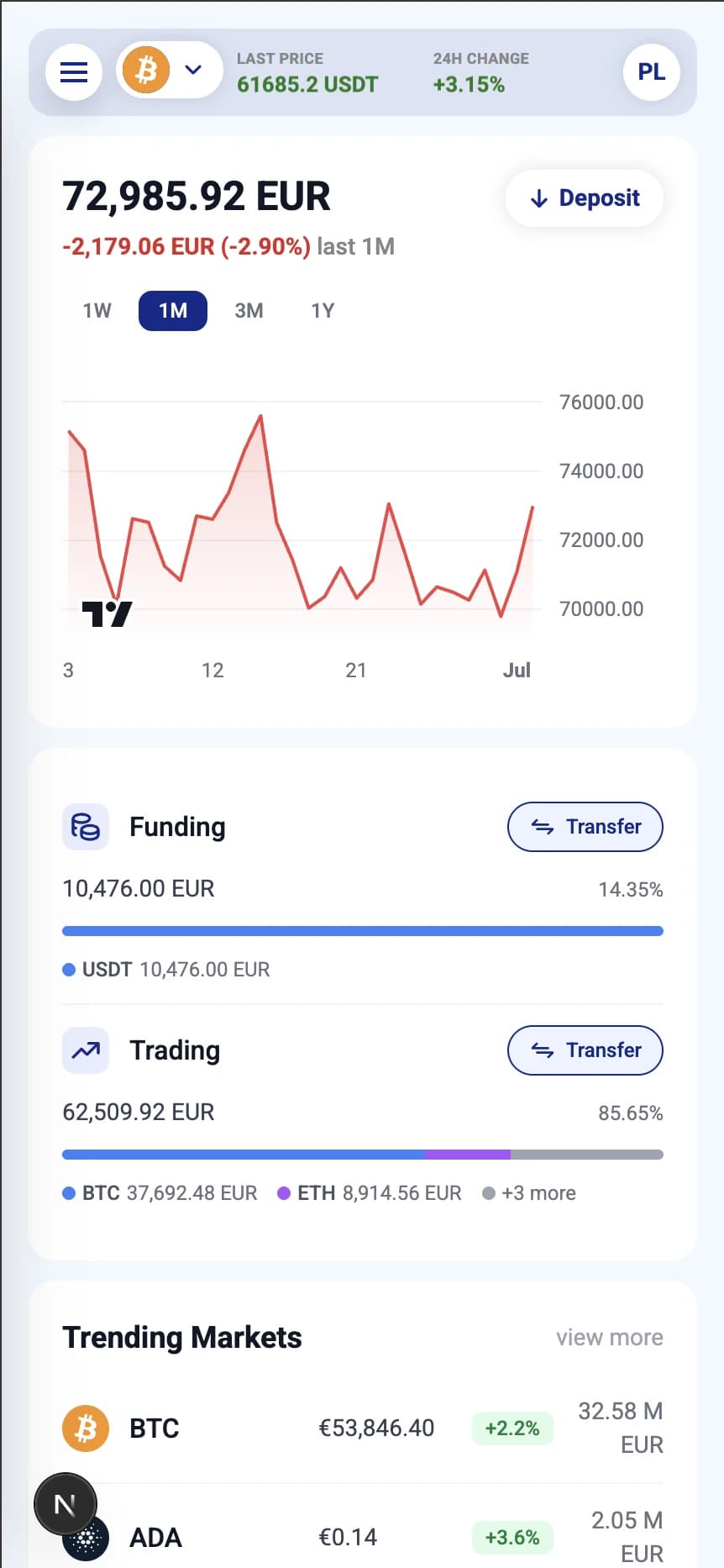 FinFlux dashboard preview